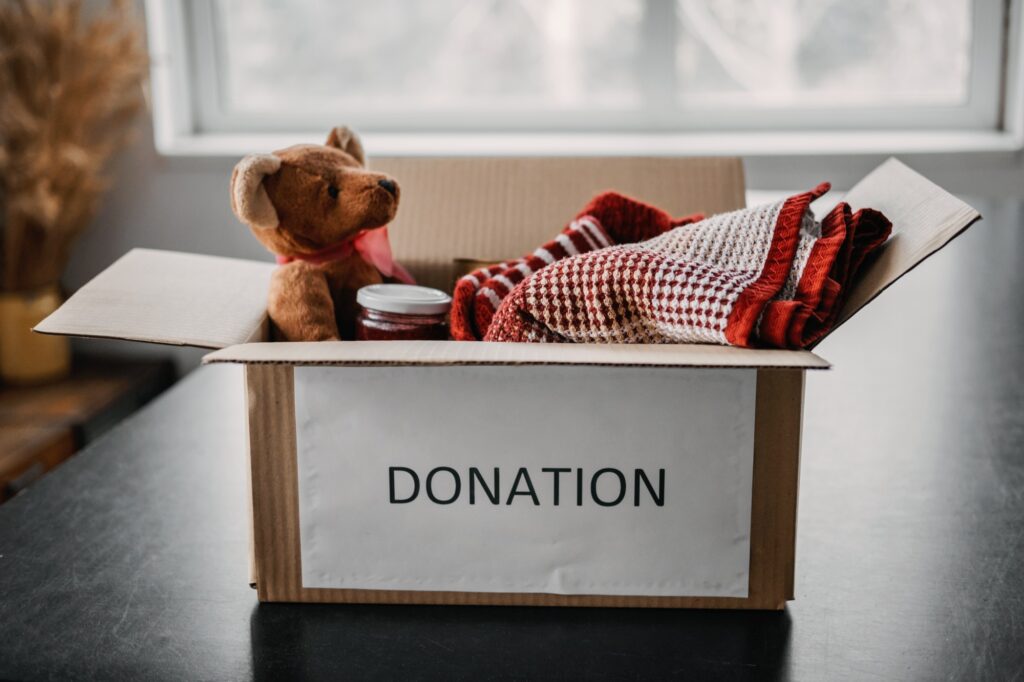 Donation box, Charity Gift hampers, Help Refugees and homeless. Christmas Xmas Charity Donation box
